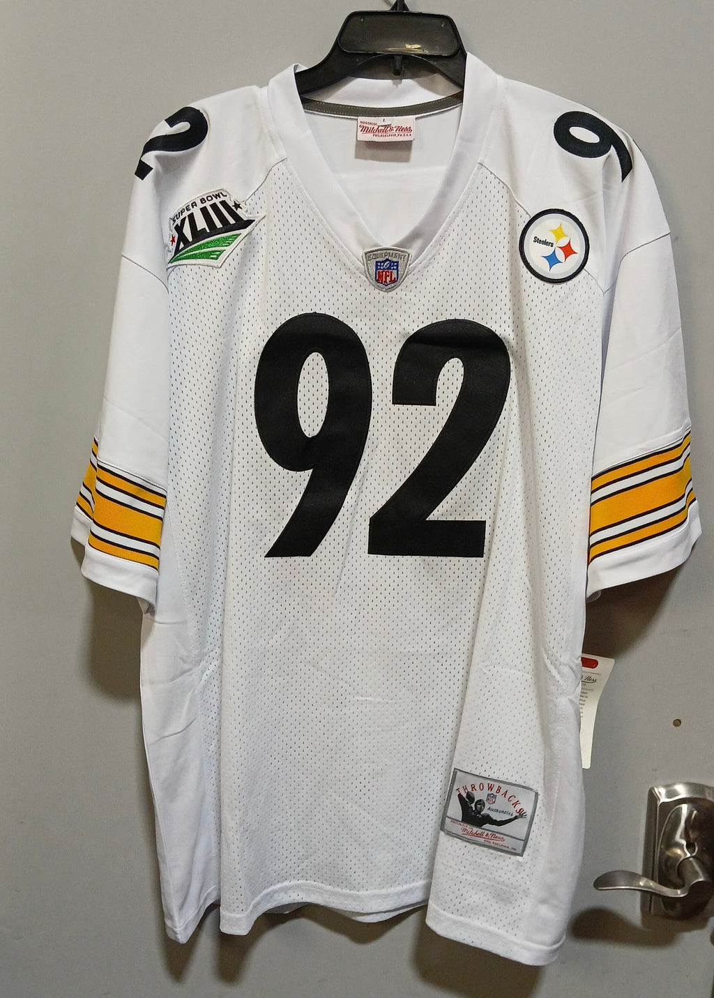 James Harrison 2009 Pittsburgh Steelers Official NFL Super Bowl XLIII Jersey