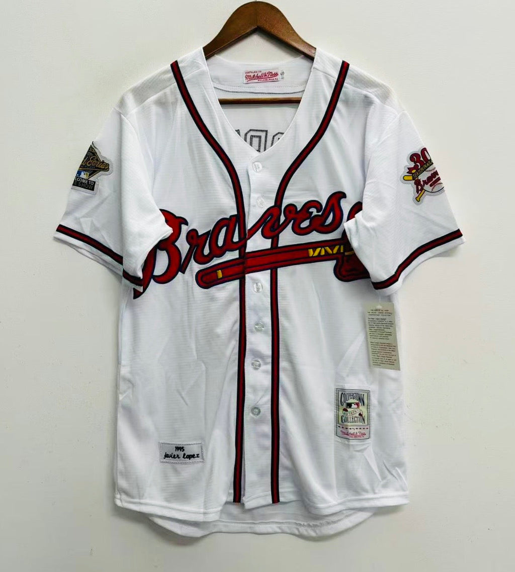Javier Lopez Atlanta Braves 1995 Mitchell & Ness white