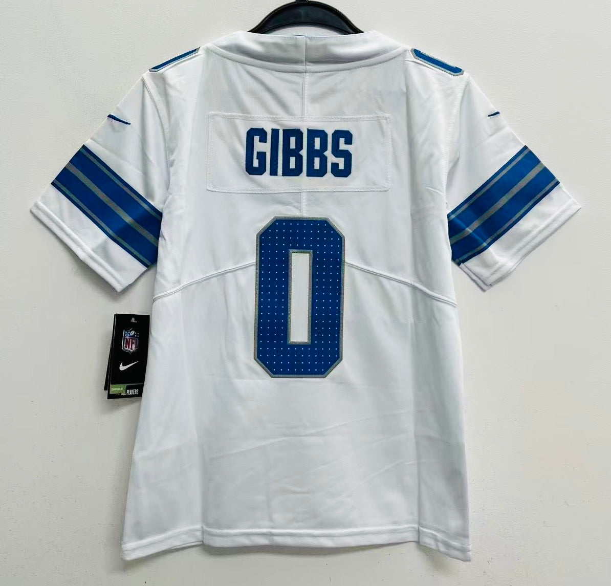 Jahmyr Gibbs YOUTH KIDS Detroit Lions Official NFL Nike Jersey white