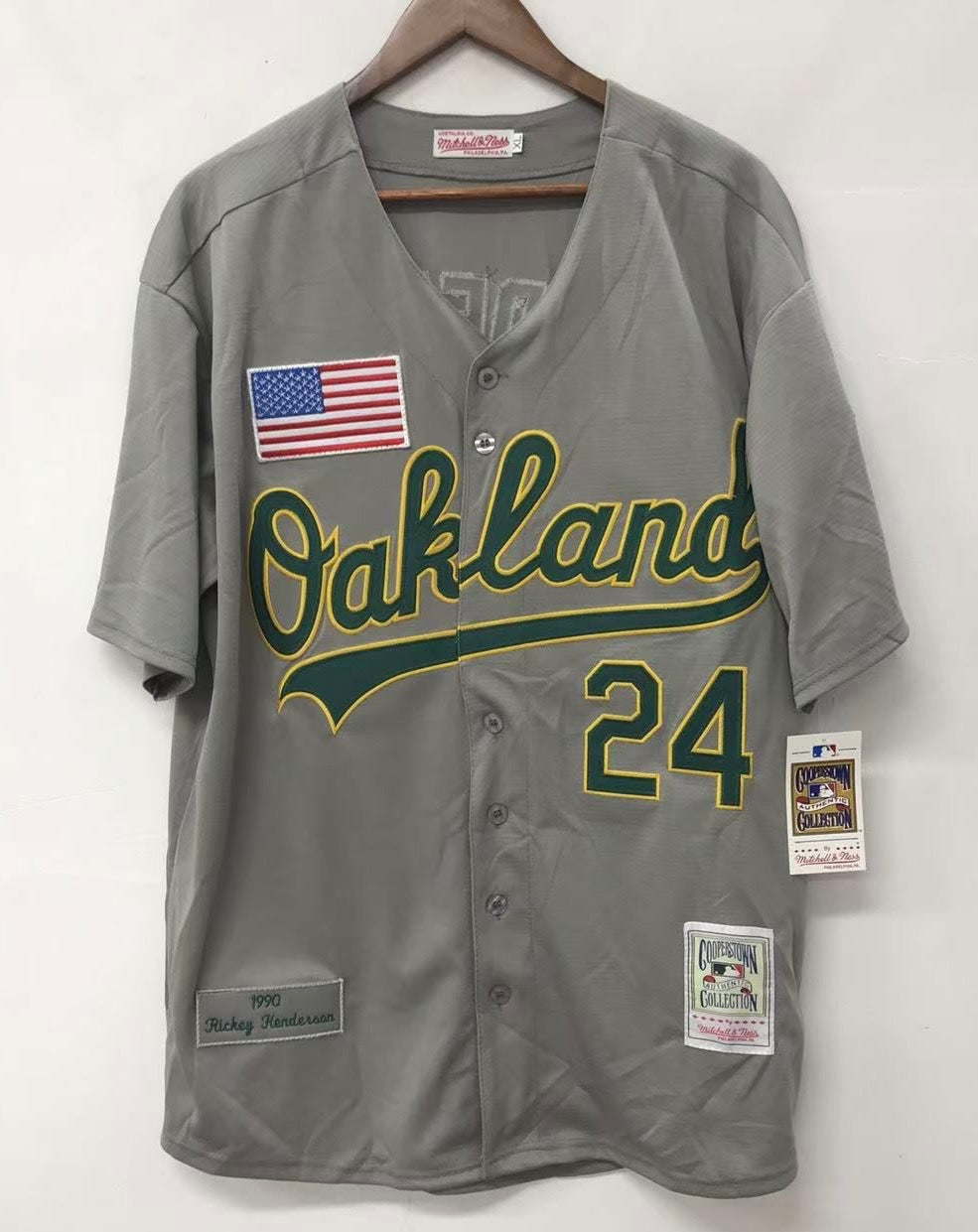Rickey Henderson Oakland A’s Athletics Jersey gray Mitchell & Ness