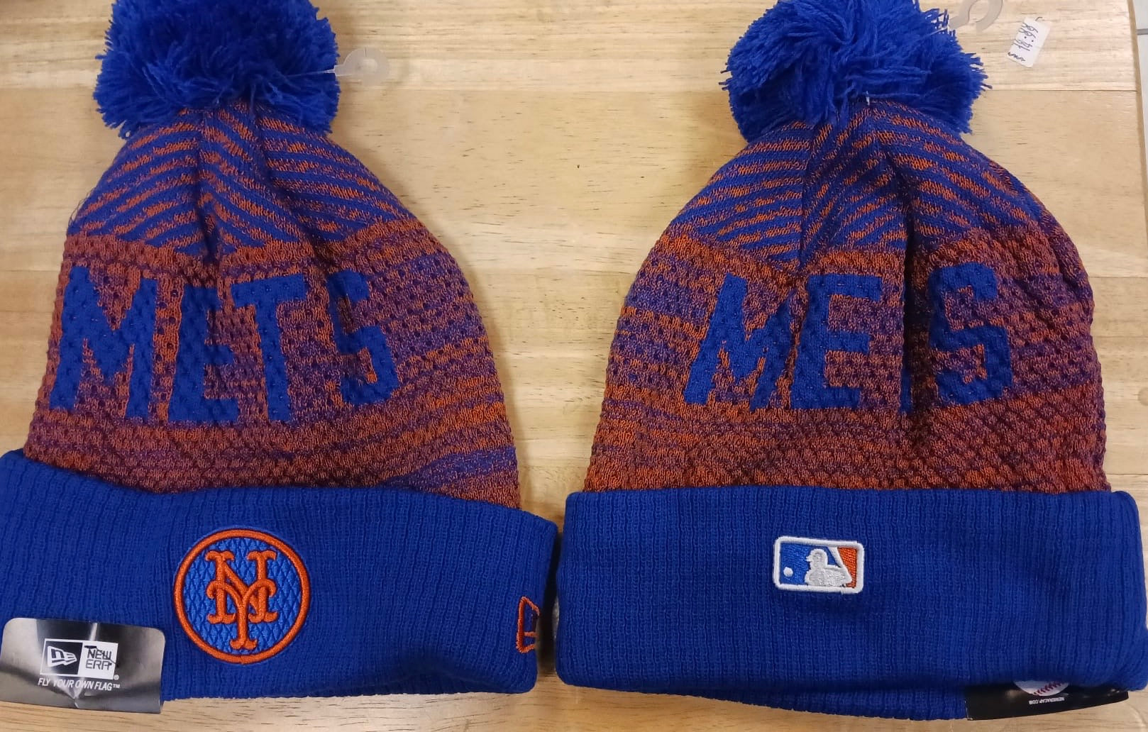 New York Mets MLB New Era winter knit Hat with Pom Pom