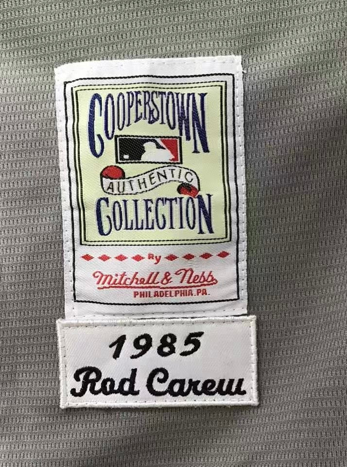 Rod Carew California Angels Anaheim Jersey gray Mitchell & Ness