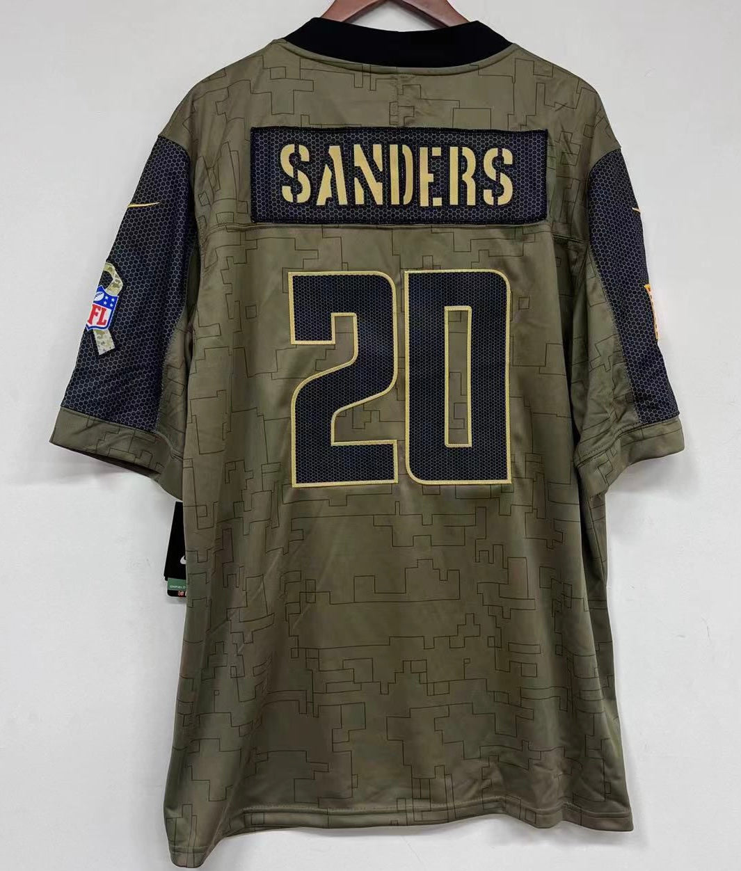 Barry Sanders Detroit Lions military salute to service Jersey