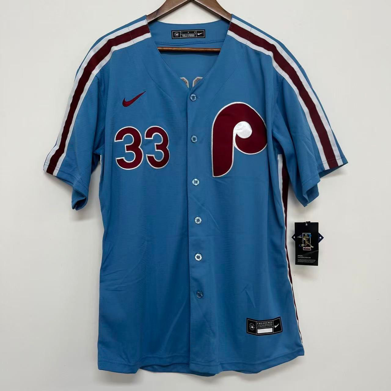 Edmundo Sosa Philadelphia Phillies Official MLB Nike Jersey blue retro