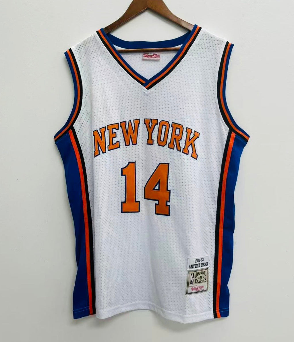 Anthony Mason New York Knicks Official NBA Mitchell & Ness Jersey white