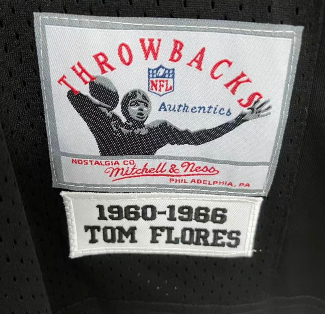Tom Flores Oakland Raiders Mitchell & Ness Jersey black