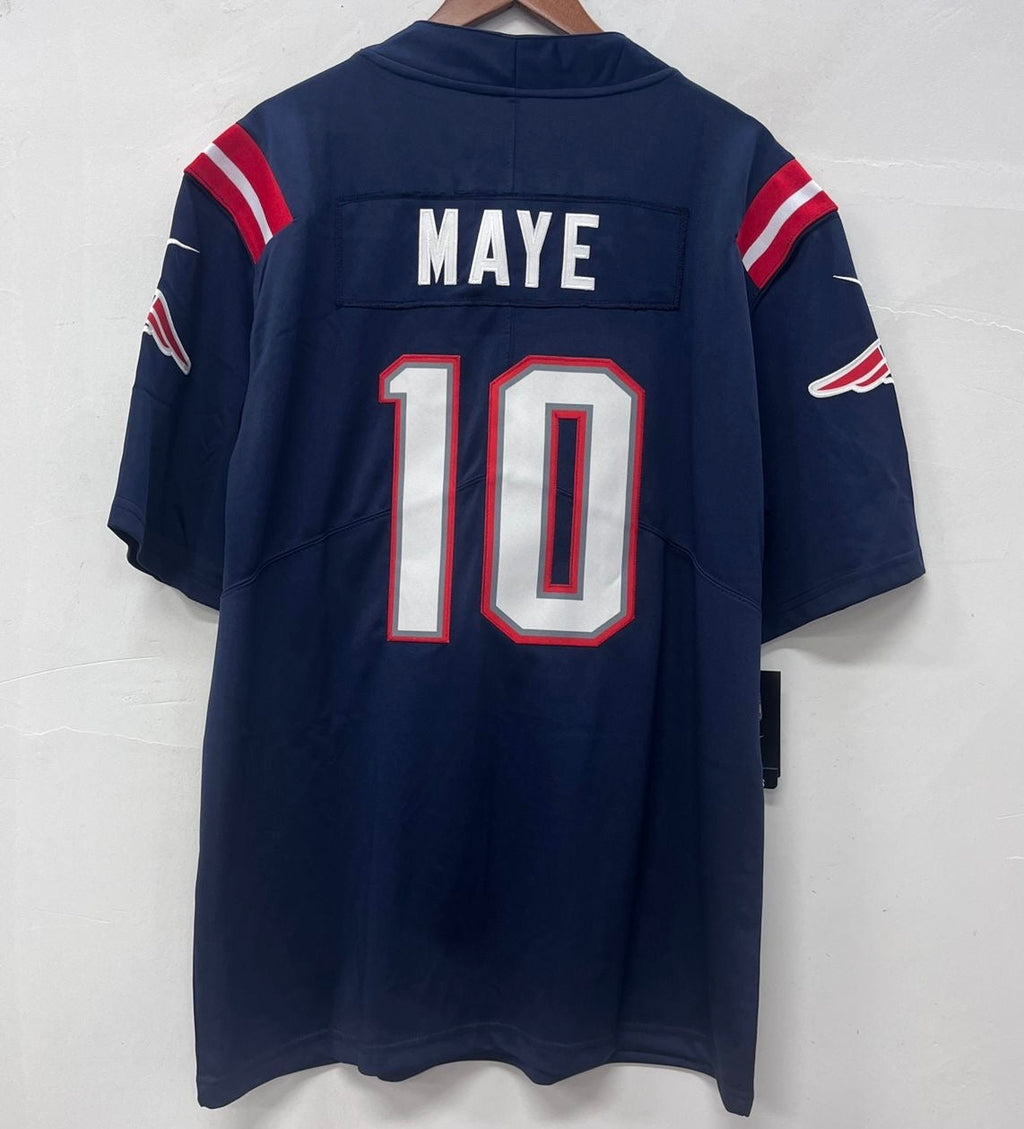 Drake Maye New England Patriots NFL Official NIKE Jersey blue