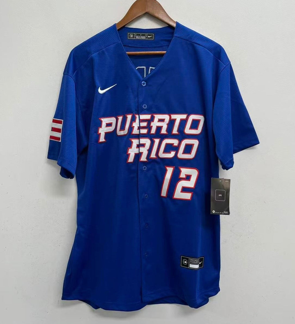 Francisco Lindor Puerto Rico Jersey Nike blue