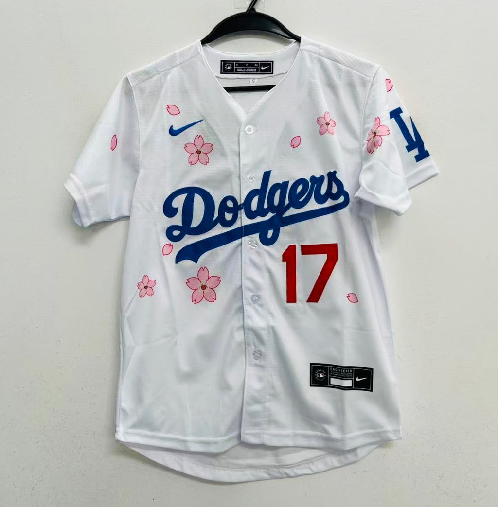 Shohei Ohtani Los Angeles Dodgers YOUTH KIDS Official MLB Nike Jersey Flowers