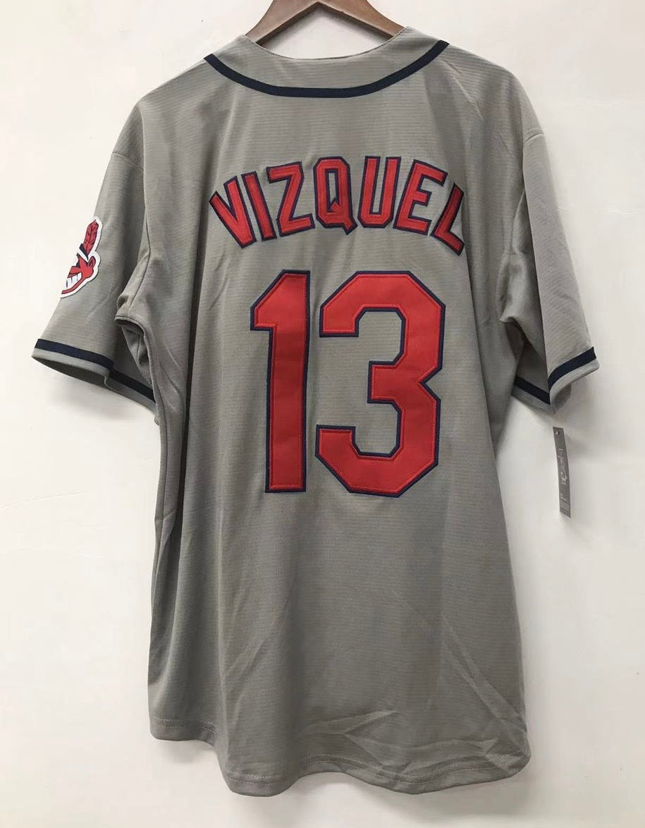 Omar Vizquel Cleveland Indians Official MLB Majestic Jersey