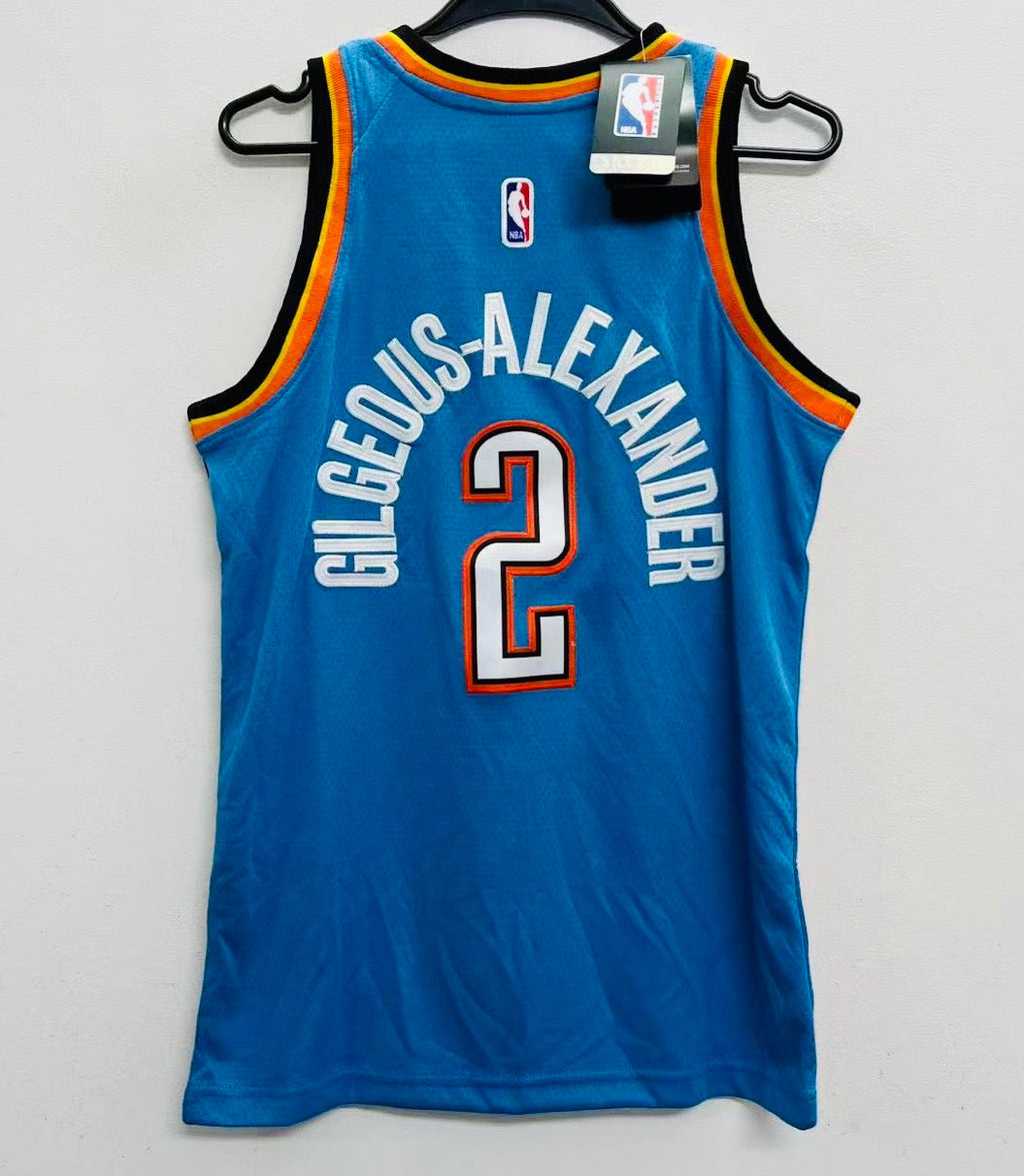 Shai Gilgeous - Alexander Oklahoma City Thunder Official Nike YOUTH Jersey blue