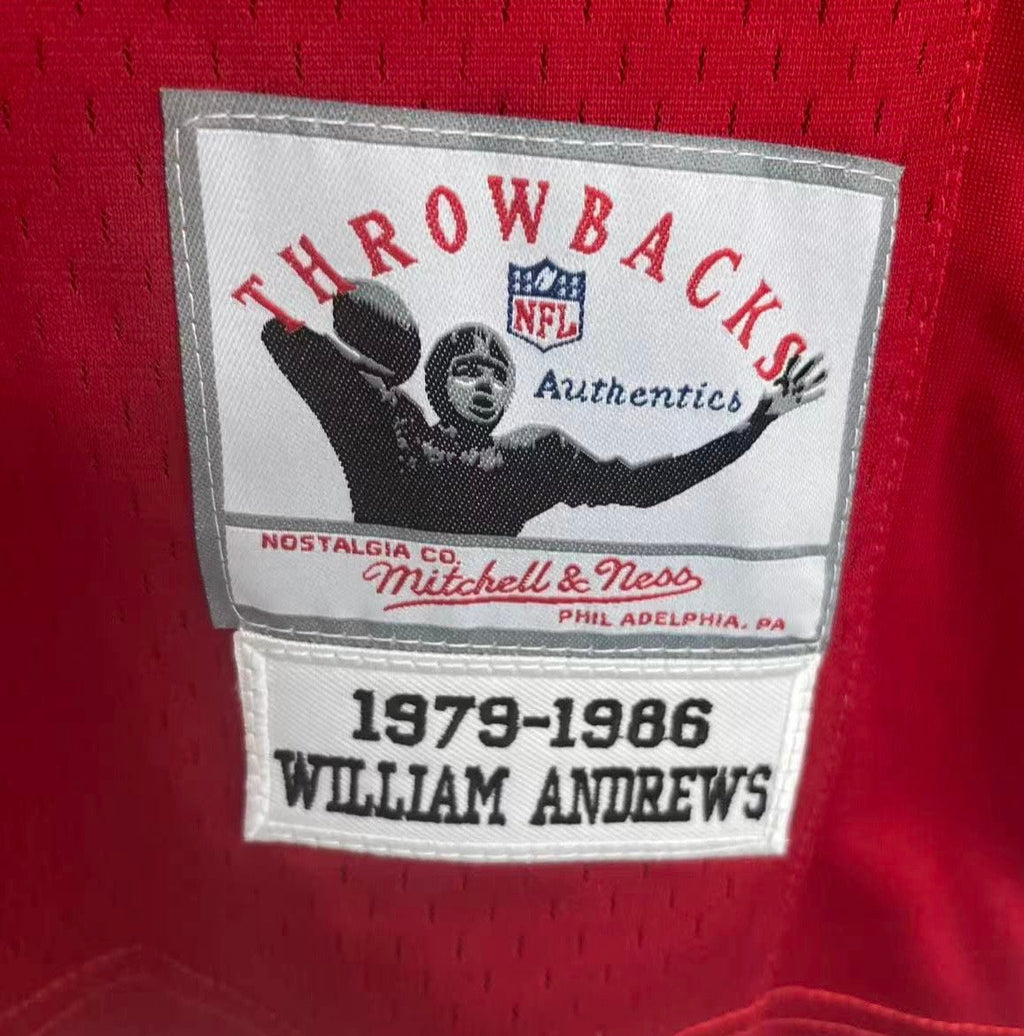 William Andrews 1981 Atlanta Falcons Official NFL Mitchell  & Ness Jersey