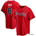Bobby Cox Atlanta Braves Official MLB Majestic Jersey red