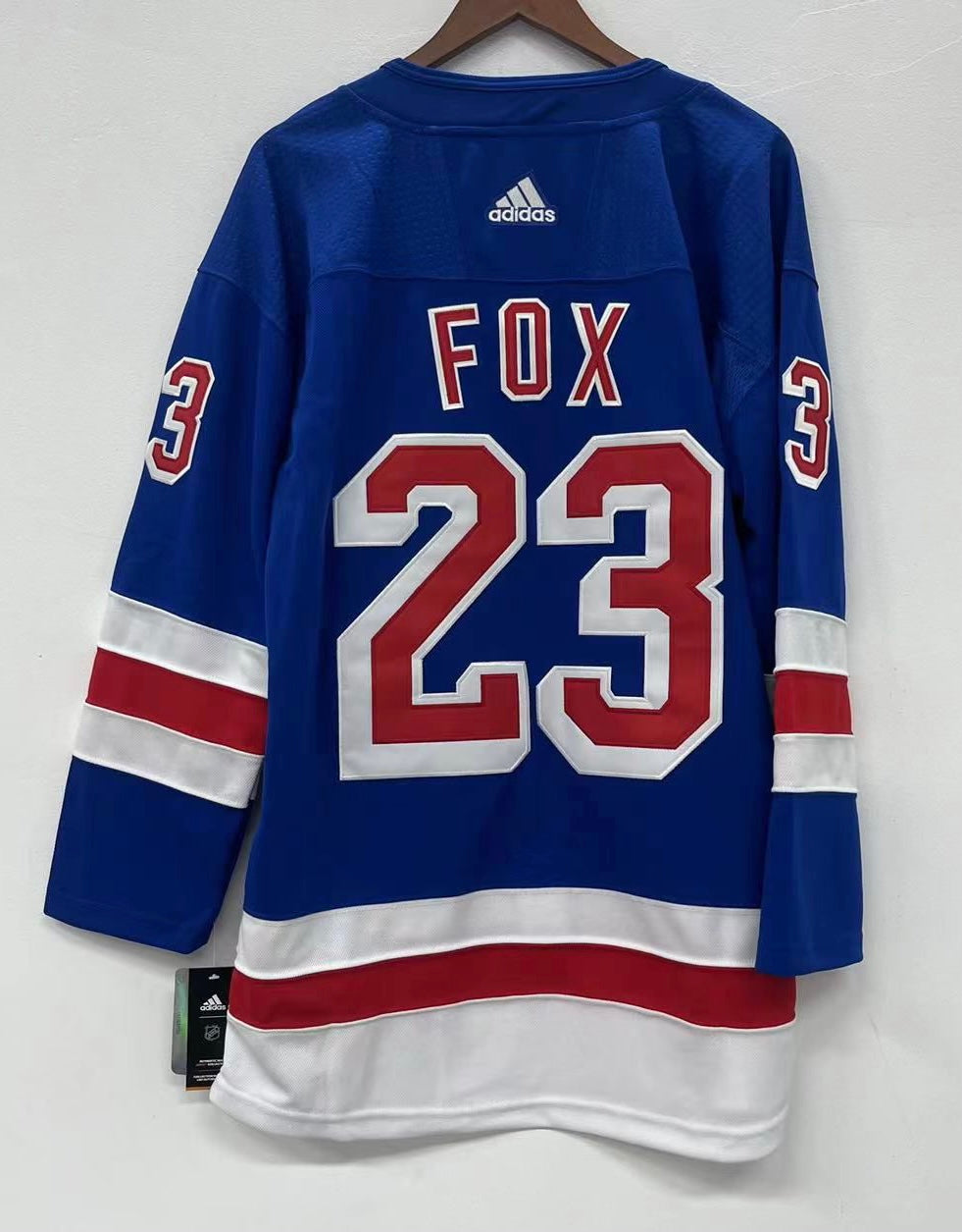 Adam Fox New York Rangers Official NHL Adidas Jersey Blue