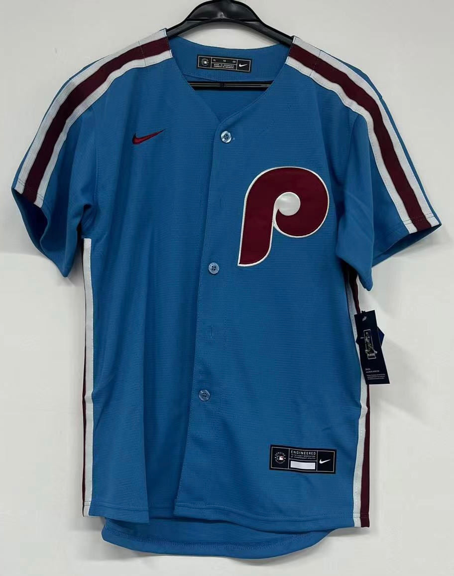 Bryce Harper Philadelphia Phillies Official MLB Nike Jersey blue retro