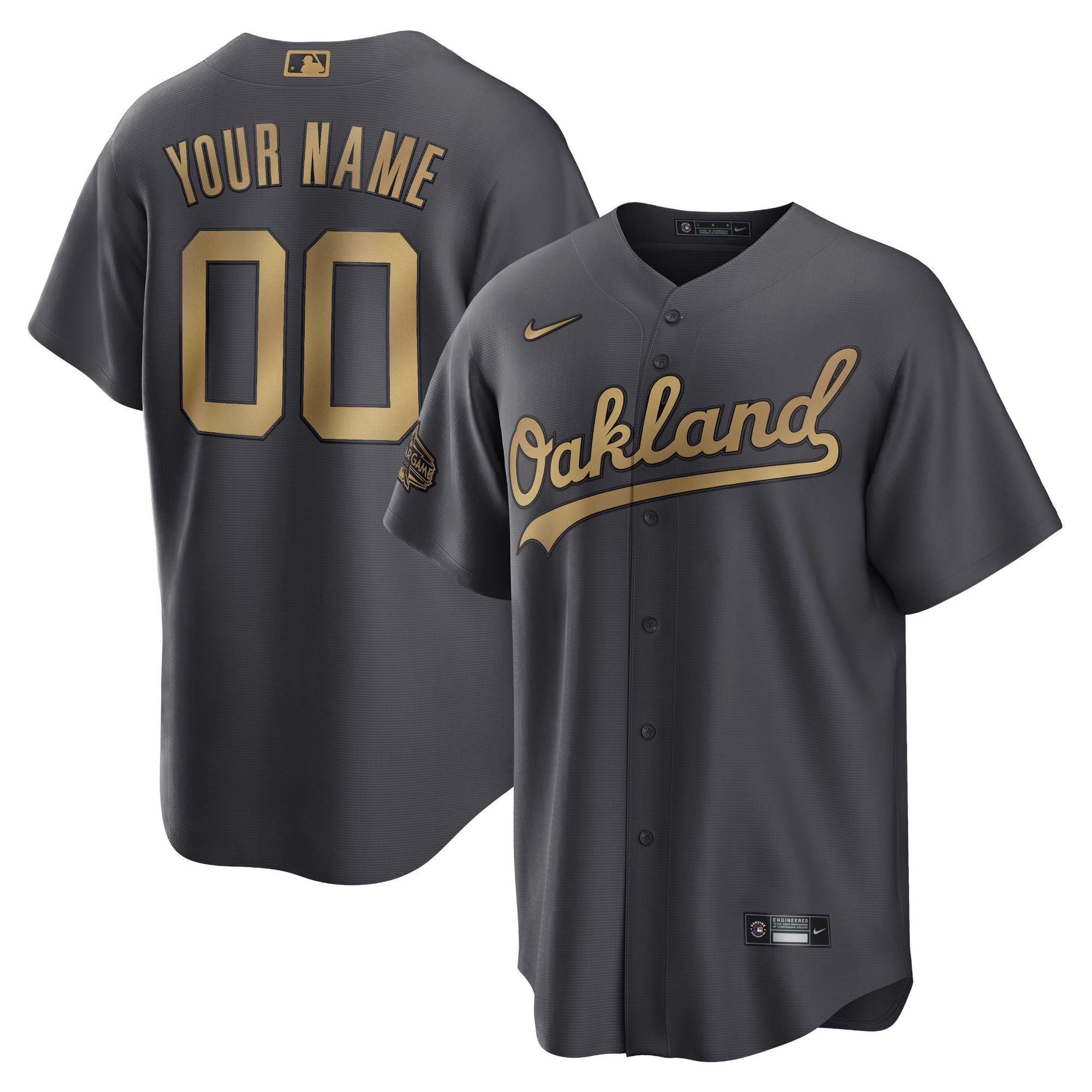 Any Name and Number customized YOUTH KIDS Oakland Athletics A’s Official MLB Nike jersey black