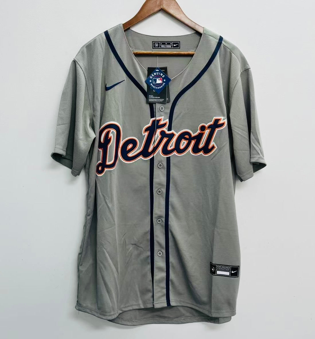 Tarik Skubal Detroit Tigers Official MLB Nike Jersey gray