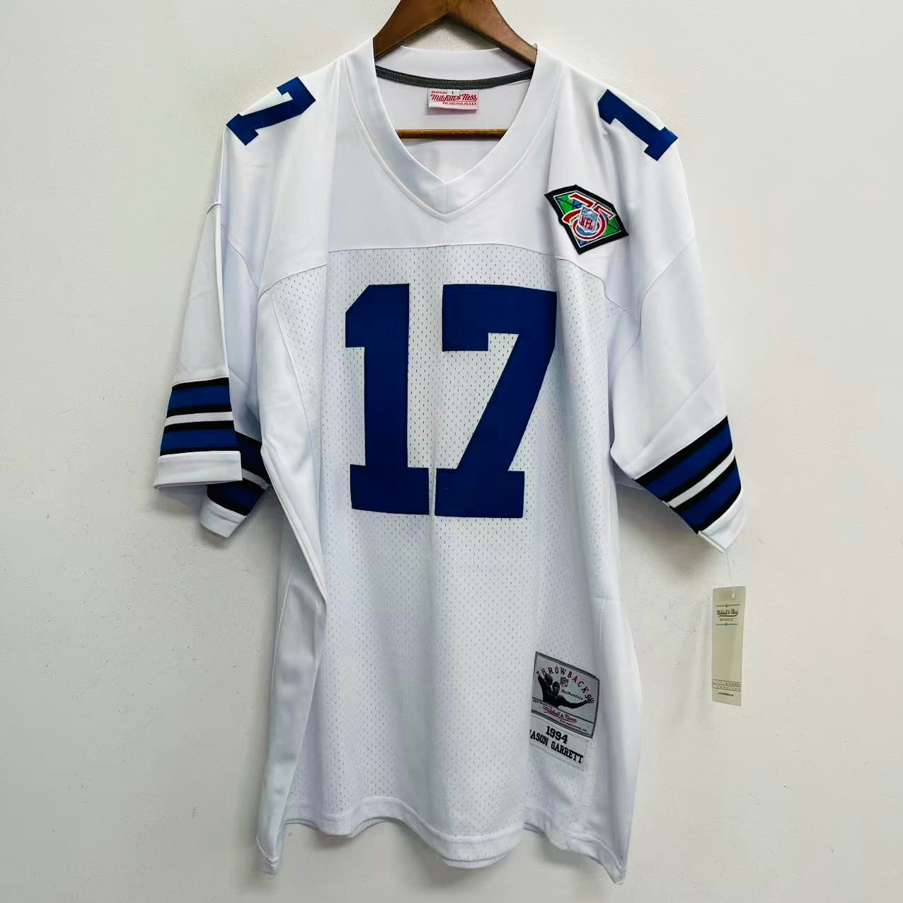 Jason Garrett Dallas Cowboys 1994 Official NFL Jersey white Mitchell & Ness