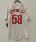 Seranthony Dominguez Philadelphia Phillies Official MLB Jersey white pinstripes