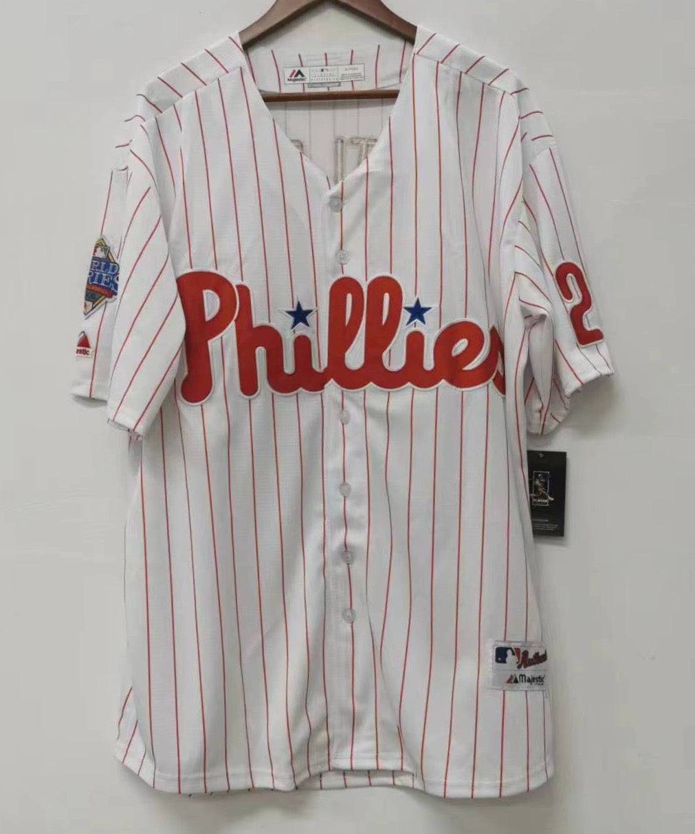 Chase Utley Philadelphia Phillies Official MLB 2008 World Series Jersey