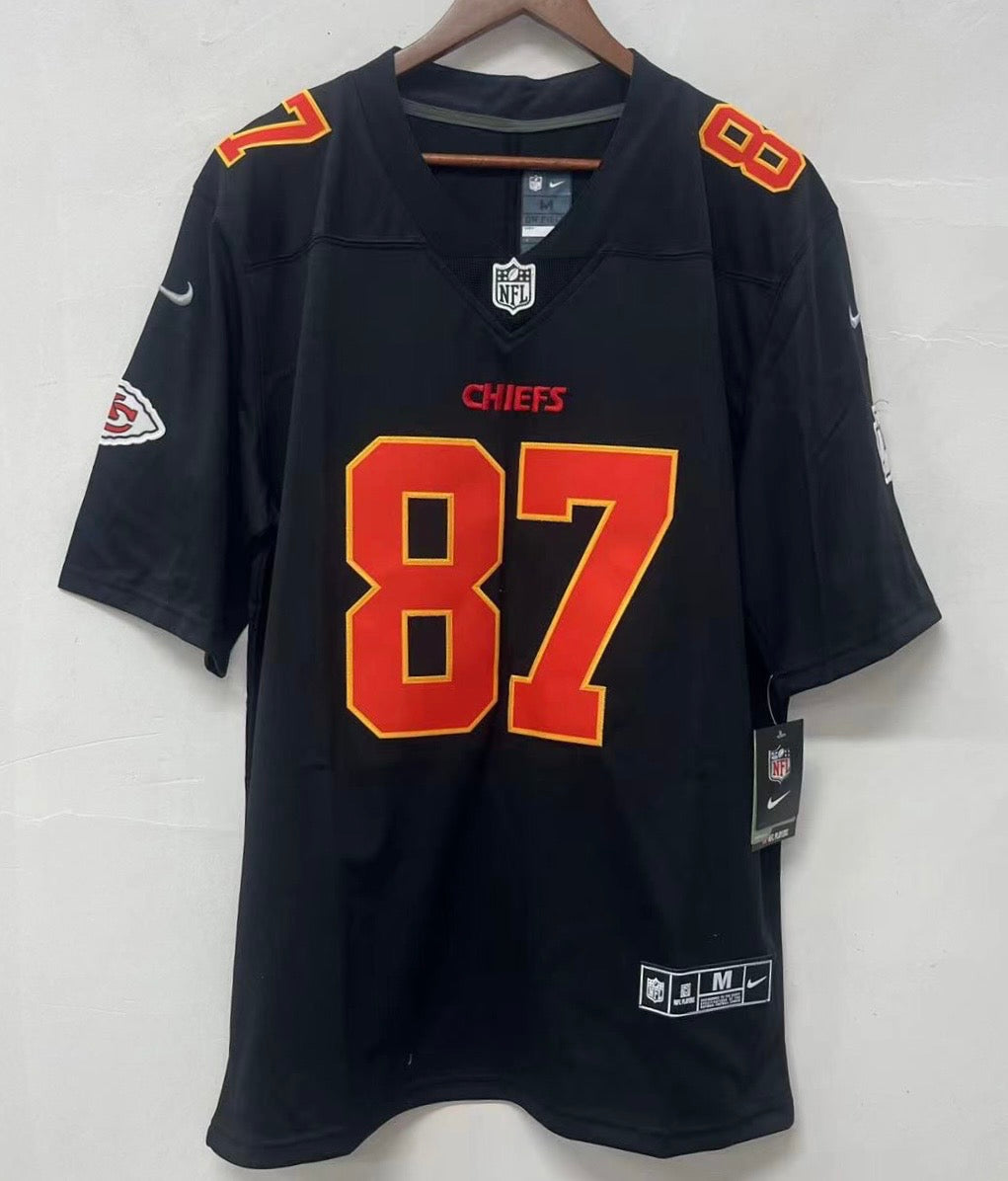 Travis Kelce Kansas City Chiefs official NFL Jersey Nike Black