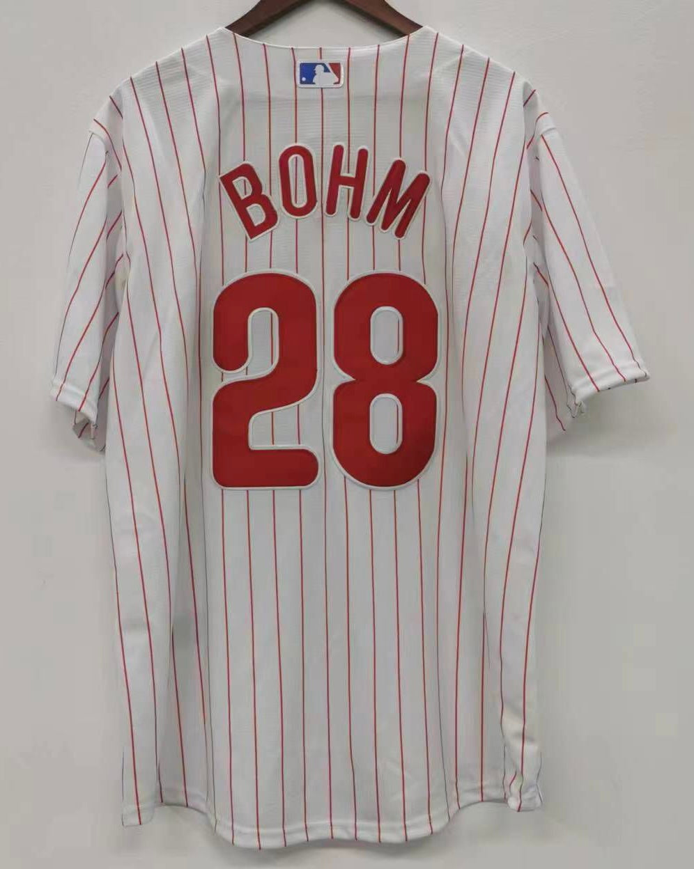 Alec Bohm Philadelphia Phillies Official MLB Nike Jersey white pinstripes