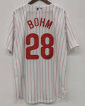 Alec Bohm Philadelphia Phillies Official MLB Nike Jersey white pinstripes