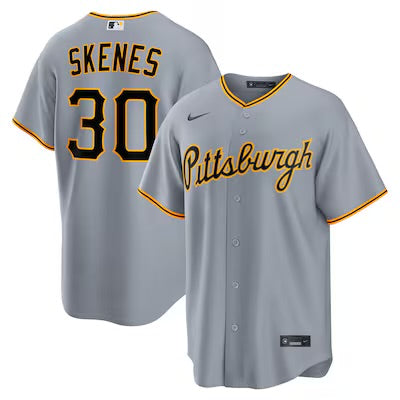 Paul Skenes YOUTH KIDS Pittsburgh Pirates Nike Jersey gray
