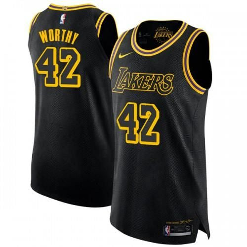 James Worthy Los Angeles Lakers Official NBA Nike Jersey black