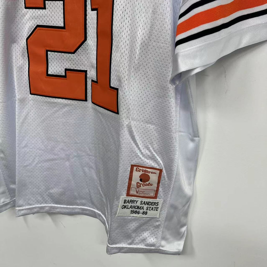Barry Sanders Oklahoma State Official NCAA Gridiron Greats Jersey