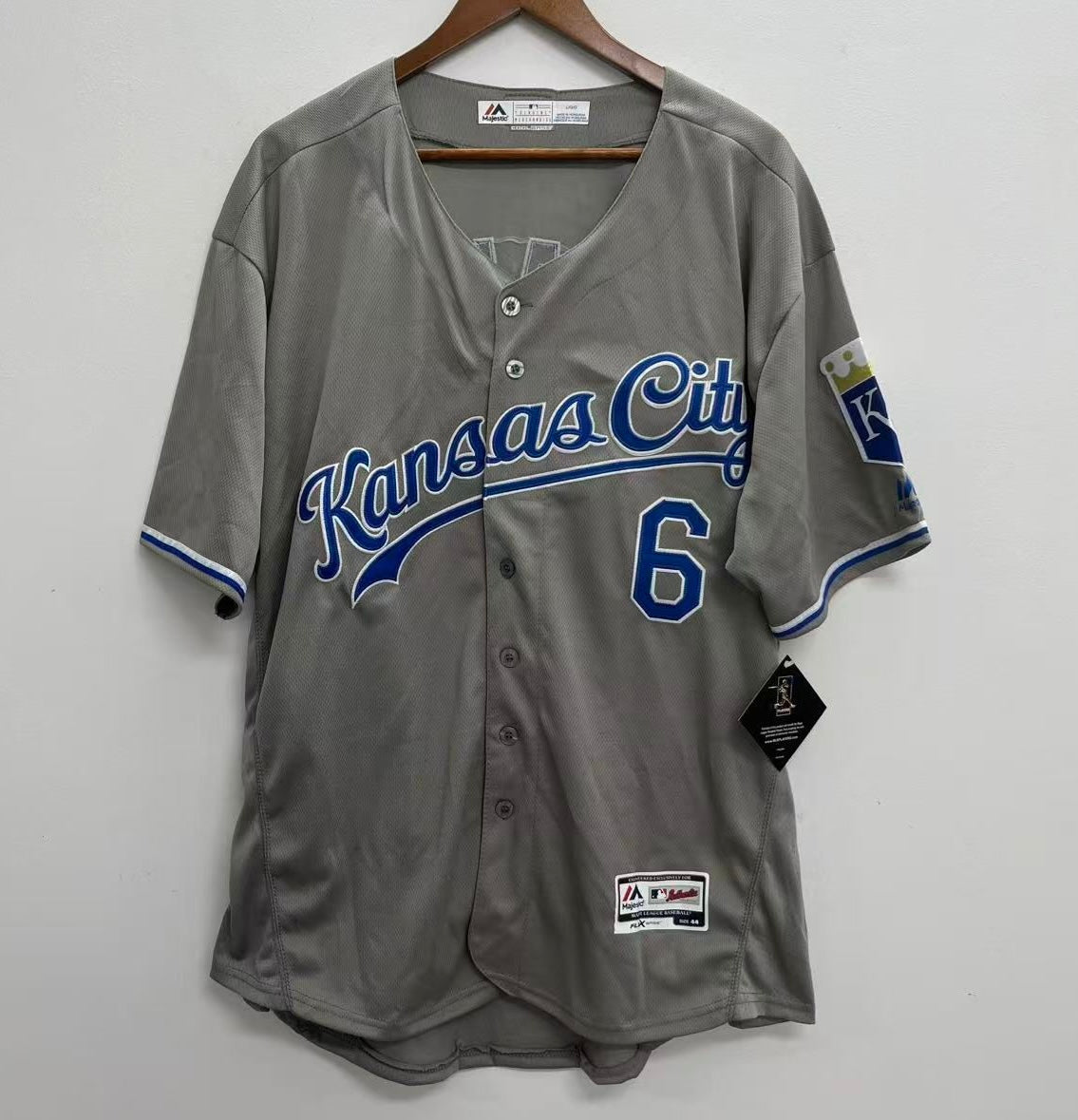 Lorenzo Cain Kansas City Royals Jersey Majestic gray
