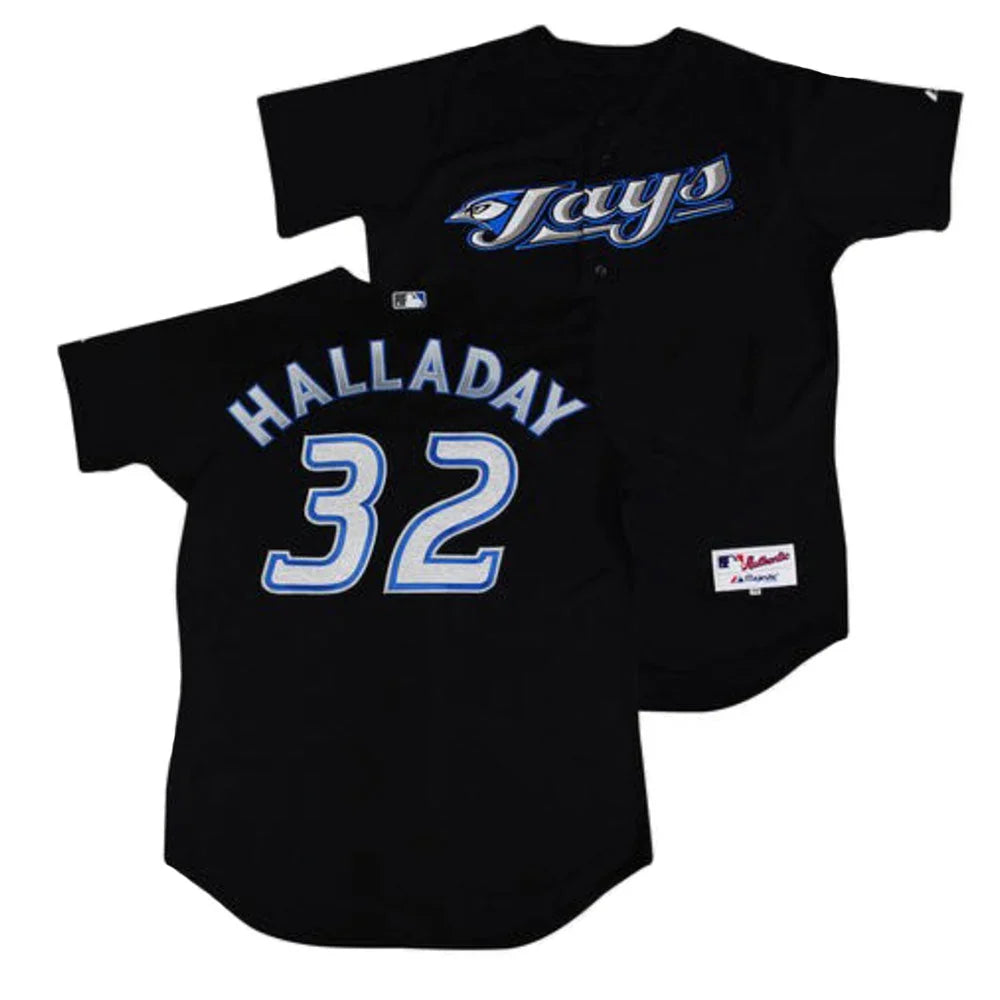 Roy Halladay YOUTH KIDS Toronto Blue Jays Official MLB  Jersey Majestic black