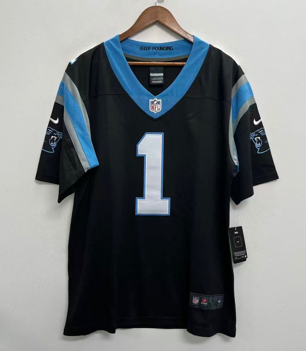 Cam Newton Carolina Panthers Official NFL NIKE Jersey black