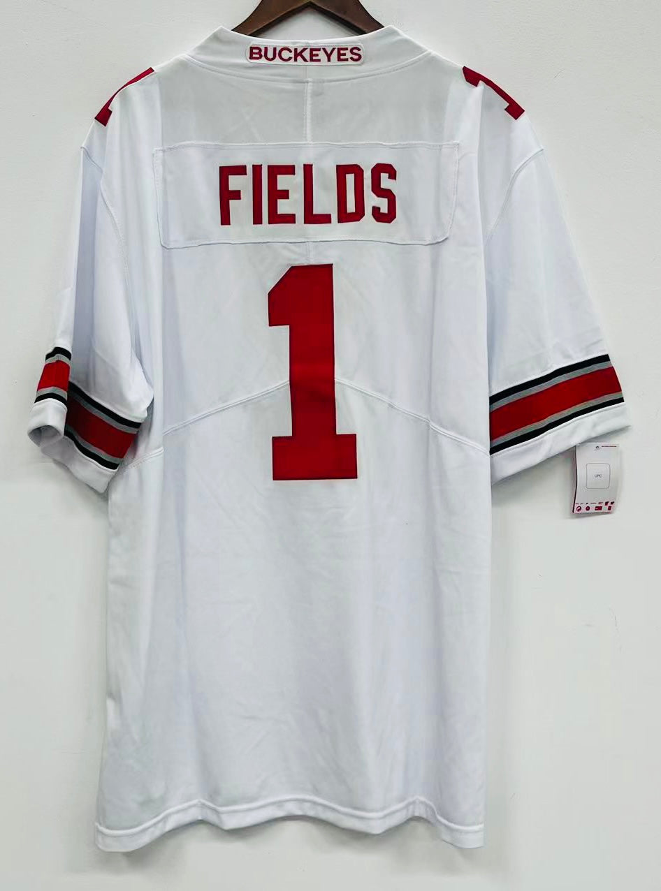Justin Fields Ohio State Buckeyes Official NCAA Jersey white