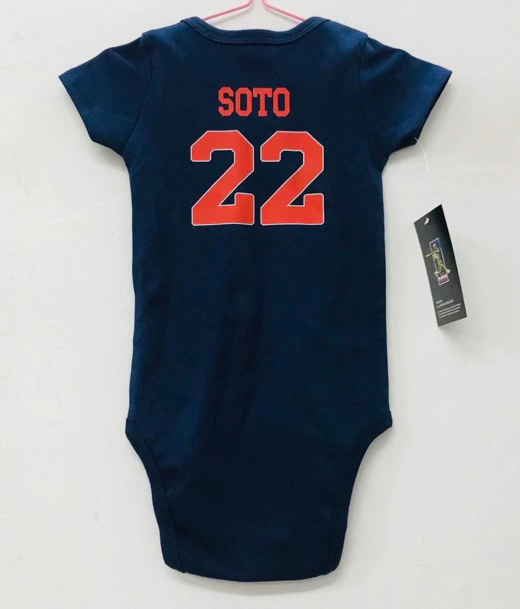 Juan Soto New York Mets baby onesie creeper snap suit b/t blue
