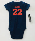 Juan Soto New York Mets baby onesie creeper snap suit b/t blue