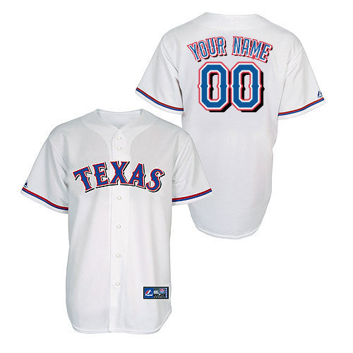 Any Name and Number Texas Rangers customized YOUTH KIDS Official MLB Majestic jersey white