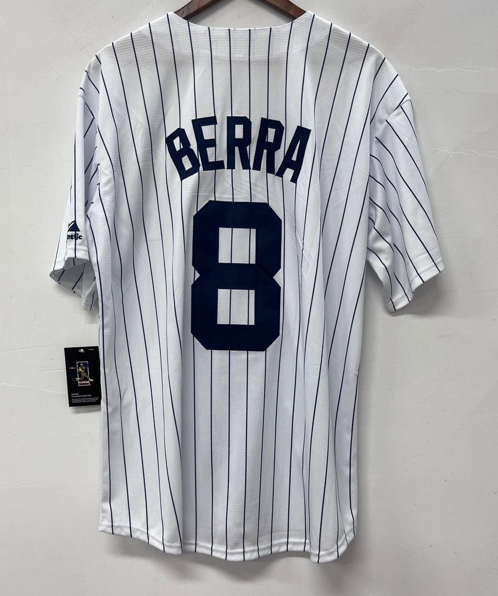 Yogi Berra New York Yankees Official MLB Jersey pinstripes Majestic