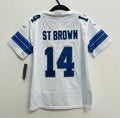 Amon-Ra ST Brown YOUTH KIDS Detroit Lions Official NFL Nike Jersey white