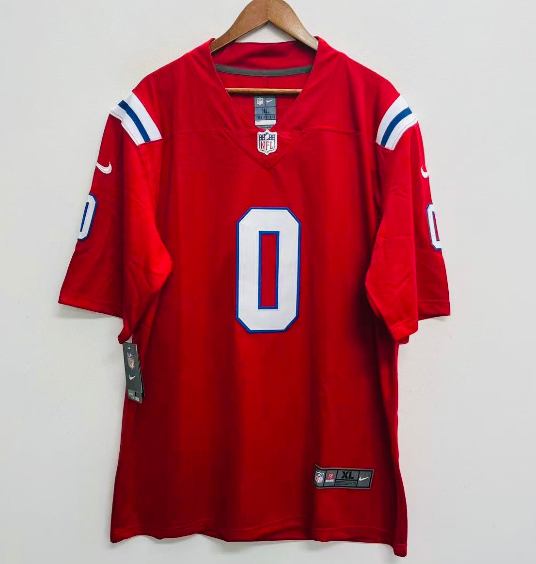 Christian Gonzalez New England Patriots NFL Official NIKE Jersey red