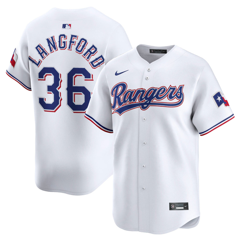 Wyatt Langford Texas Rangers official MLB Nike Jersey white