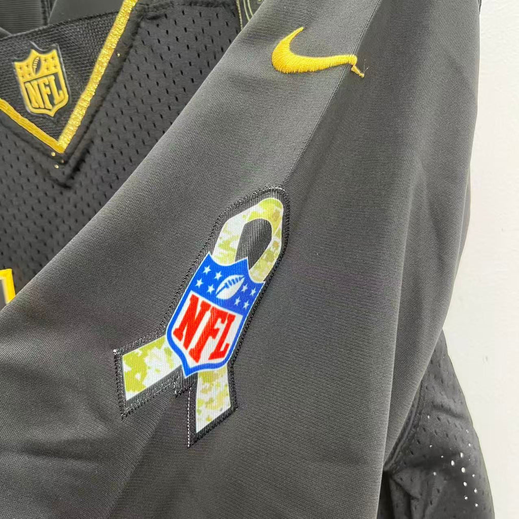 Joe Montana San Francisco 49ers military salute to service Jersey Black
