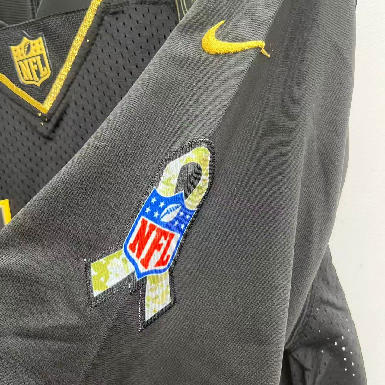 Joe Montana San Francisco 49ers military salute to service Jersey Black
