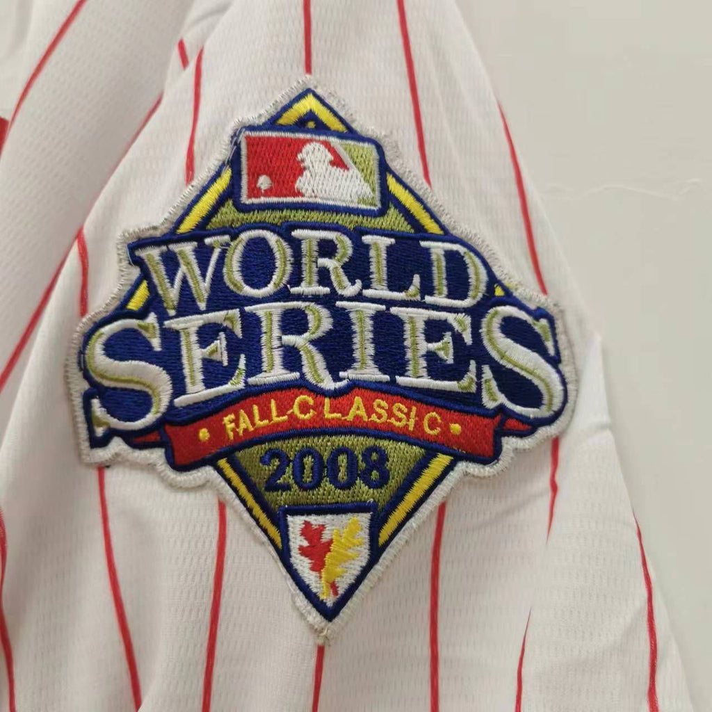 Cole Hamels Philadelphia Phillies 2008 World Series Jersey Majestic