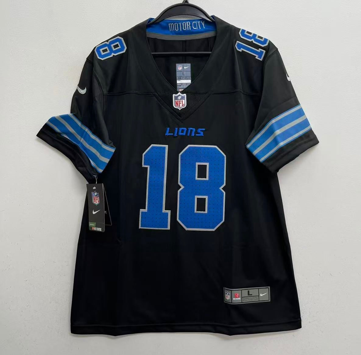 Isaac TeSlaa YOUTH KIDS Detroit Lions Official NFL Nike Jersey black
