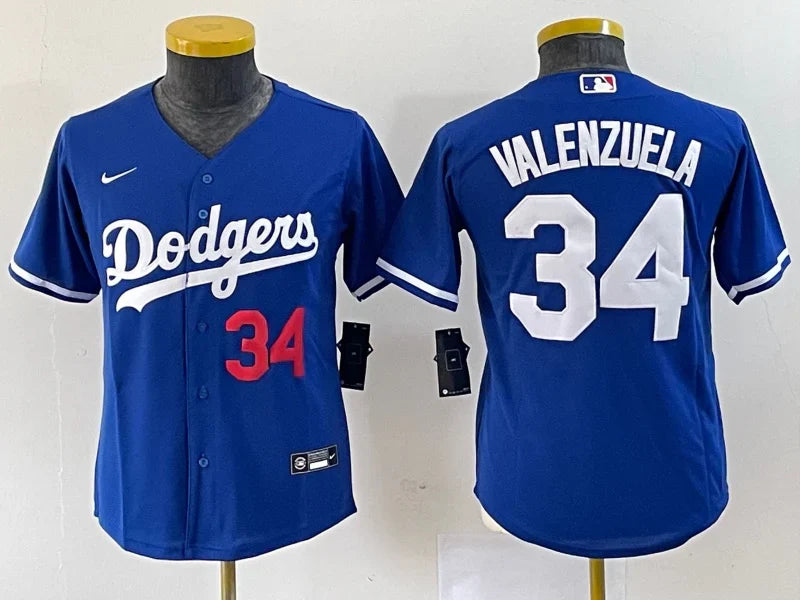 Fernando Valenzuela YOUTH KIDS Los Angeles Dodgers Official MLB Nike jersey