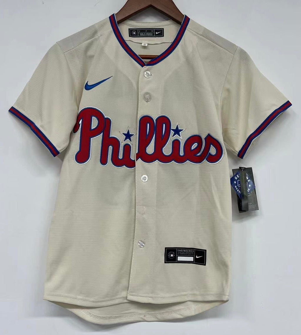 Zack Wheeler Philadelphia Phillies Official MLB Nike Jersey cream