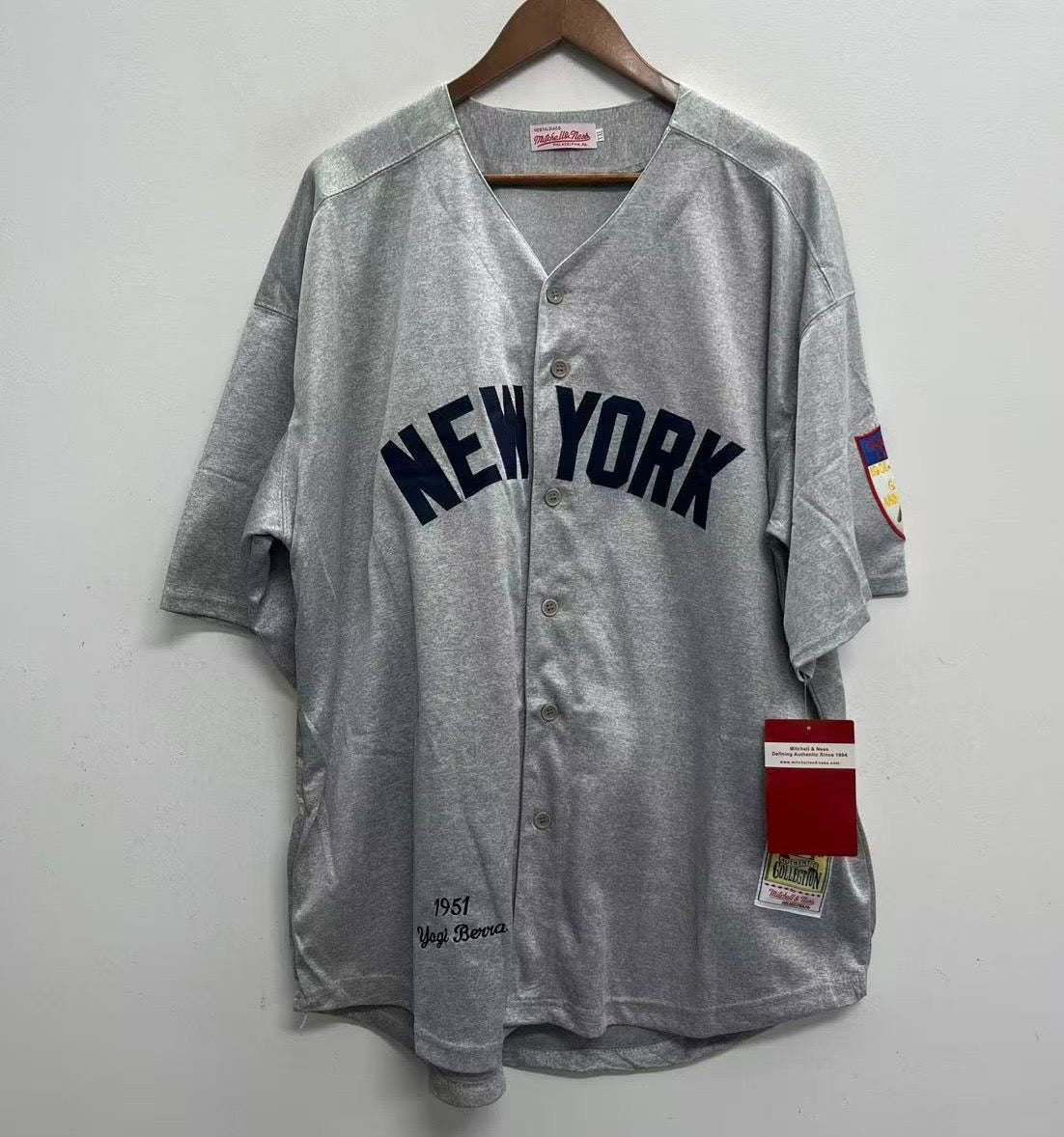 Yogi Berra New York Yankees Jersey gray Mitchell & Ness