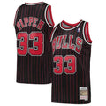 Scottie Pippen Chicago Bulls Official NBA Mitchell & Ness Jersey black pinstripes