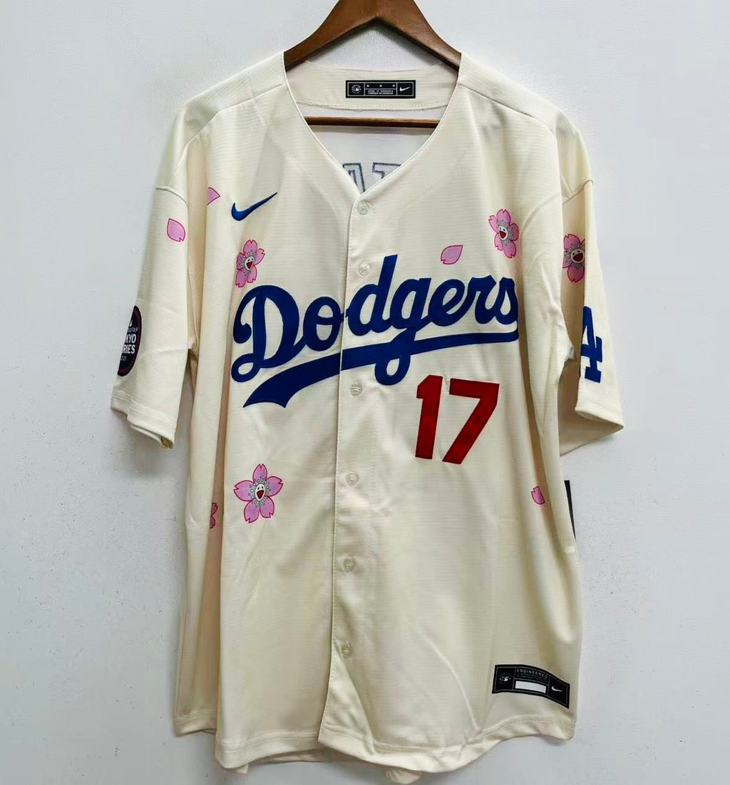 Shohei Ohtani Los Angeles Dodgers Official MLB Nike jersey flowers